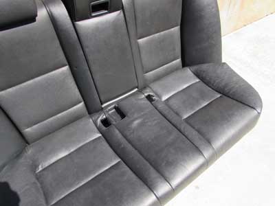 BMW Rear Seats Complete Black Leather Fold Down E60 525i 528i 530i 535i 545i 550i M5 Sedan3